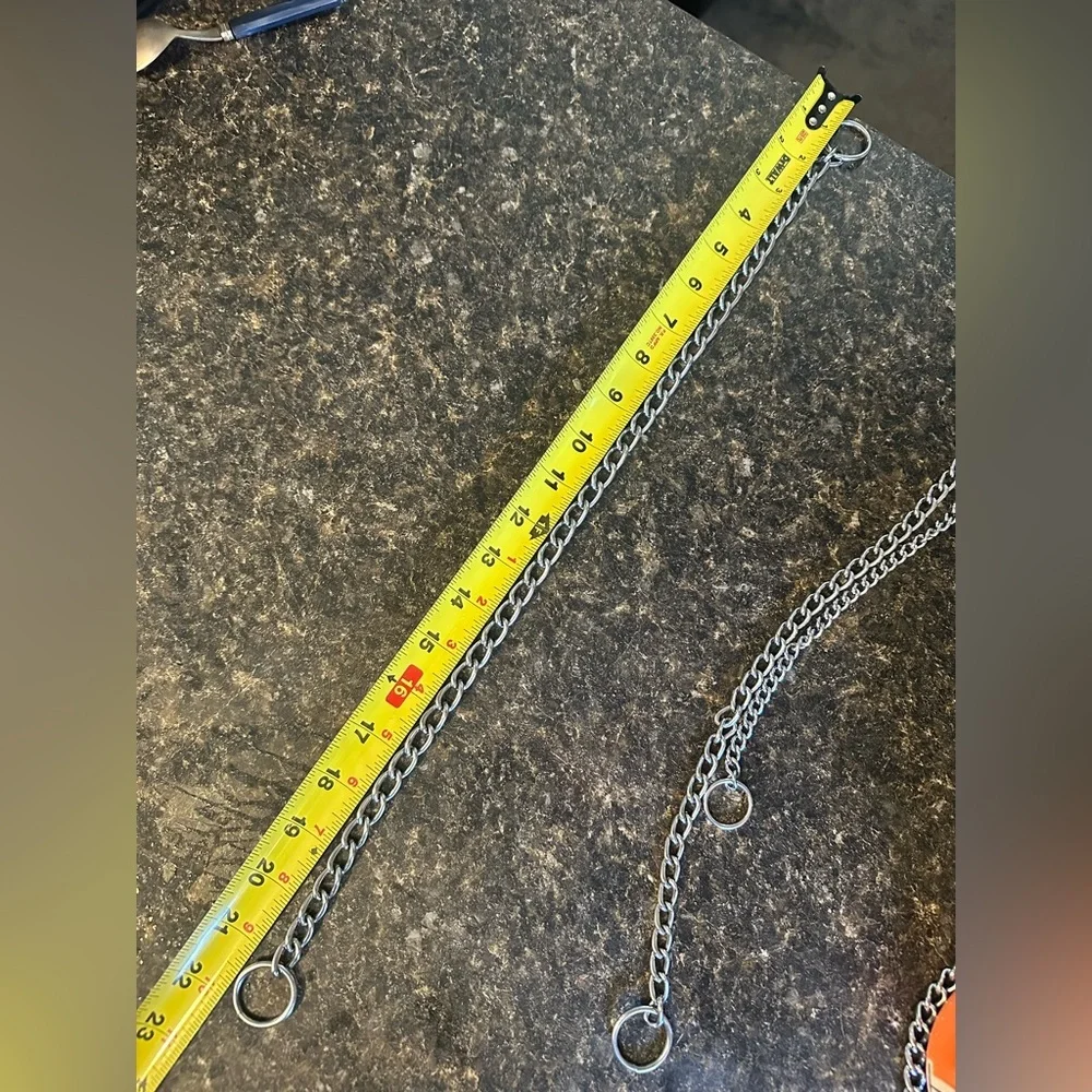 4 choke chains 14”, 20”, 22” and 24” EUC